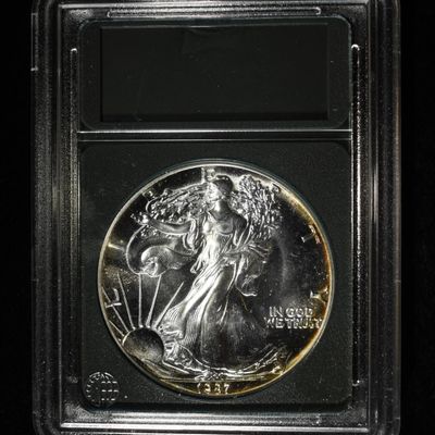 Sale Photo Thumbnail #99: 1987 AMERICAN SILVER EAGLE PERFECT GEM BU