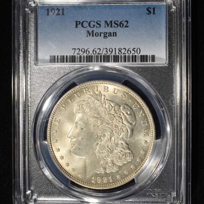 Sale Photo Thumbnail #173: 1921 MORGAN DOLLAR PCGS MS-62