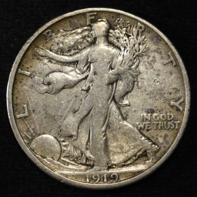Sale Photo Thumbnail #60: 1919-S WALKING LIBERTY HALF DOLLAR VF