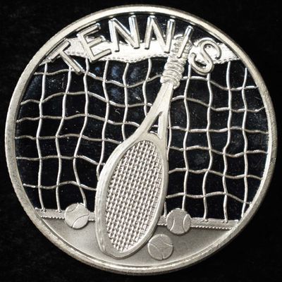 Sale Photo Thumbnail #412: TENNIS 1 OZ .999 SILVER ROUND