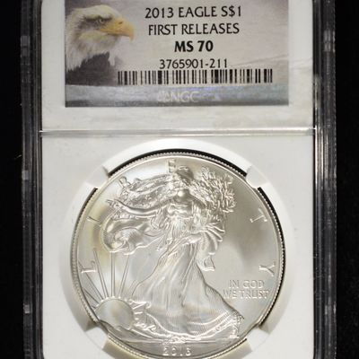 Sale Photo Thumbnail #13: 2013 AMERICAN SILVER EAGLE NGC MS70