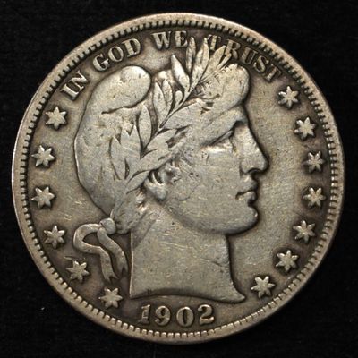Sale Photo Thumbnail #49: 1902-S BARBER HALF DOLLAR VF