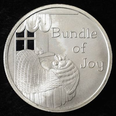 Sale Photo Thumbnail #416: BUNDLE OF JOY 1 OZ .999 SILVER ROUND