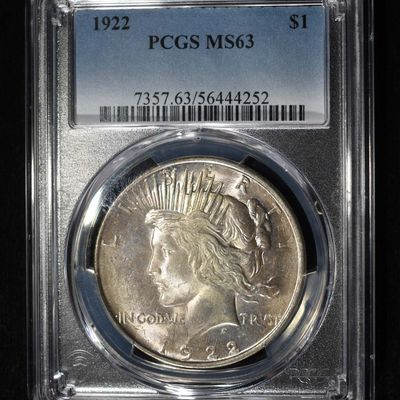 Sale Photo Thumbnail #174: 1922 PEACE DOLLAR PCGS MS-63