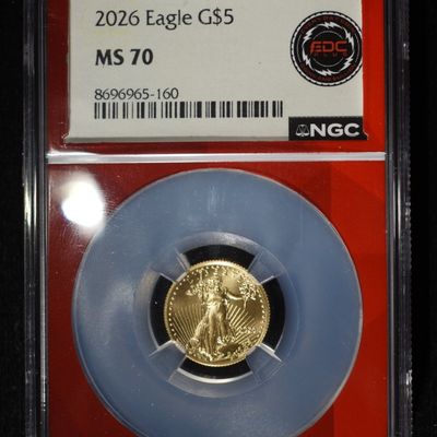 Sale Photo Thumbnail #446: 2026 $5 GOLD EAGLE NGC MS70