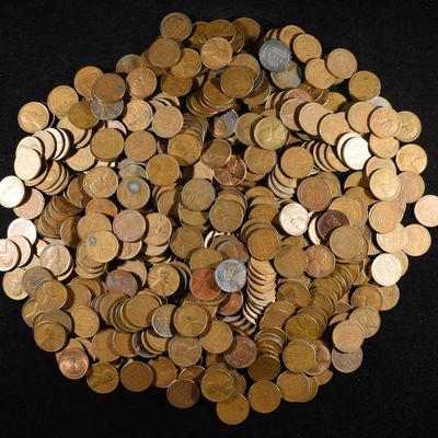 Sale Photo Thumbnail #129: (500) 40'S & 50'S WHEAT CENTS