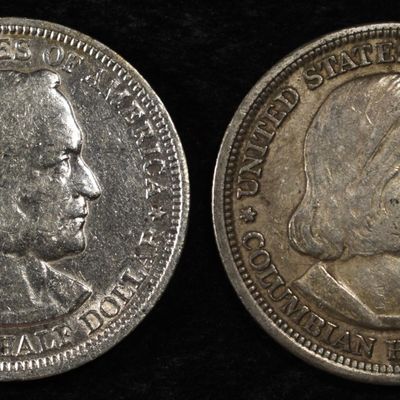 Sale Photo Thumbnail #115: (2) 1893 COLUMBIAN EXPO HALF DOLLARS