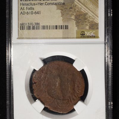 Sale Photo Thumbnail #206: HERACLIUS+HER.CONSTANTINE, AD 610-641 NGC