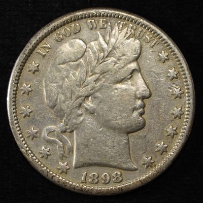 Sale Photo Thumbnail #44: 1898-S BARBER HALF DOLLAR XF
