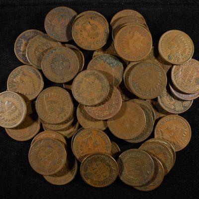 Sale Photo Thumbnail #123: (50) INDIAN CENTS