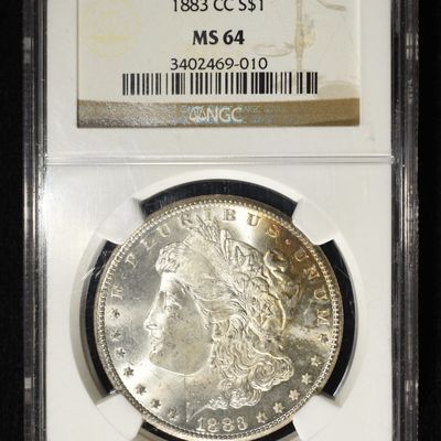 Sale Photo Thumbnail #7: 1883-CC MORGAN DOLLAR NGC MS-64