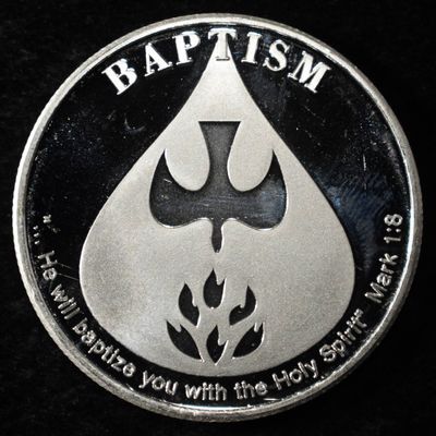 Sale Photo Thumbnail #414: BAPTISM 1 OZ .999 SILVER ROUND