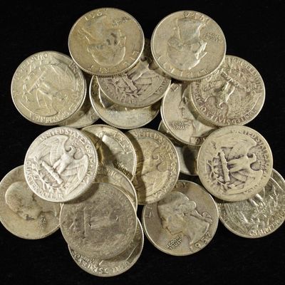 Sale Photo Thumbnail #347: (20) 90% SILVER WASHINGTON QUARTERS