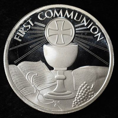Sale Photo Thumbnail #418: FIRST COMMUNION 1 OZ .999 SILVER ROUND