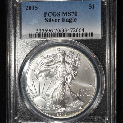 Sale Photo Thumbnail #14: 2015 AMERICAN SILVER EAGLE PCGS MS70