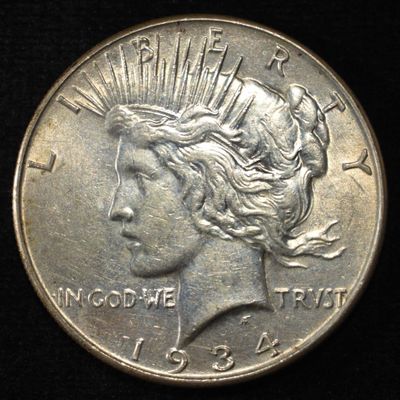 Sale Photo Thumbnail #94: 1934 PEACE DOLLAR AU