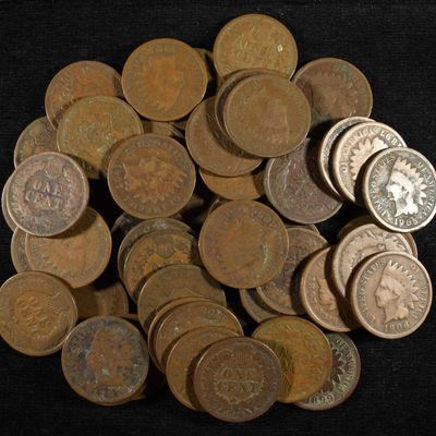 Sale Photo Thumbnail #335: (50) INDIAN CENTS