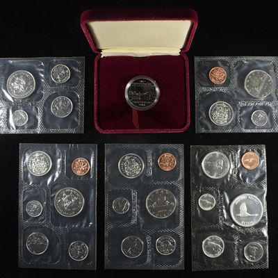 Sale Photo Thumbnail #214: 1982 $1 COIN, 1967 & (2)1969&1970 CANADA PL SET