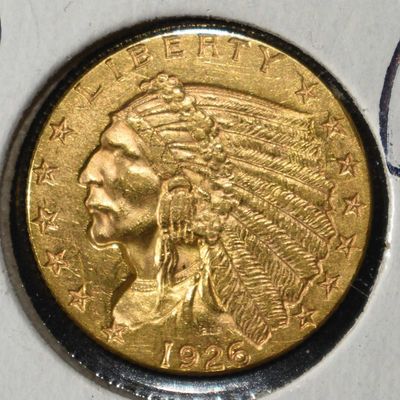 Sale Photo Thumbnail #445: 1926 $2.5 INDIAN GOLD CH BU