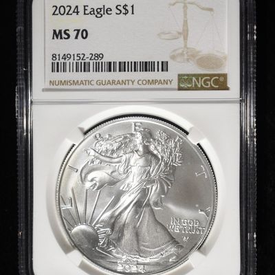 Sale Photo Thumbnail #184: 2024 AMERICAN SILVER EAGLE NGC MS70