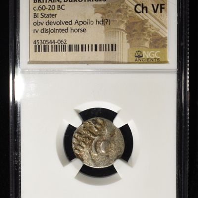 Sale Photo Thumbnail #191: c.60-20 BC BI STATER, OBV DEVOLVED APOLLO NGC CHVF