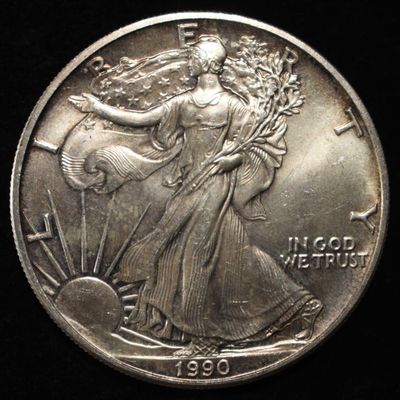 Sale Photo Thumbnail #100: 1990 AMERICAN SILVER EAGLE