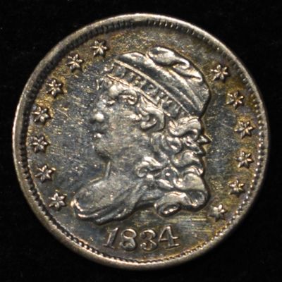 Sale Photo Thumbnail #34: 1834 BUST HALF DIME AU