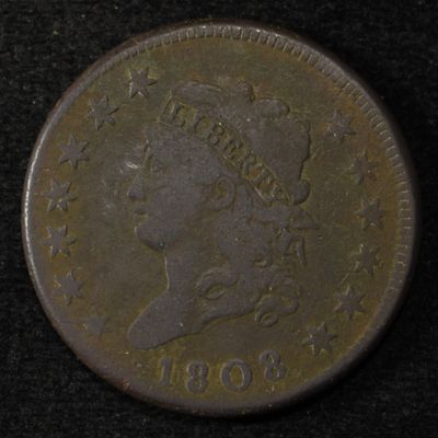 Sale Photo Thumbnail #357: 1808 LARGE CENT VG CORROSION
