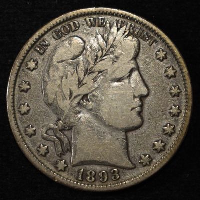 Sale Photo Thumbnail #40: 1893 BARBER HALF DOLLAR FINE
