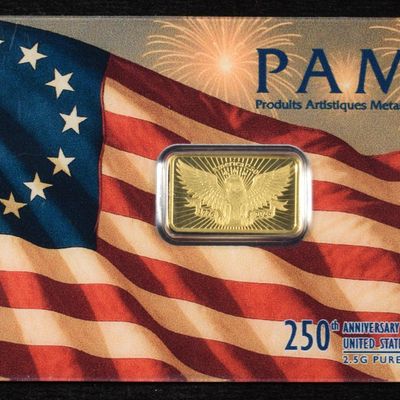 Sale Photo Thumbnail #436: 2.5 G PAMP GOLD BAR