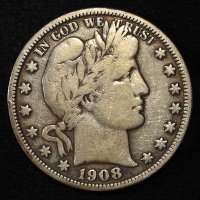 Sale Photo Thumbnail #57: 1908-O BARBER HALF DOLLAR FINE
