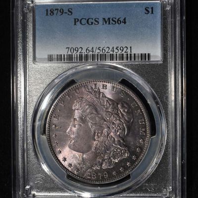 Sale Photo Thumbnail #160: 1879-S MORGAN DOLLAR PCGS MS-64