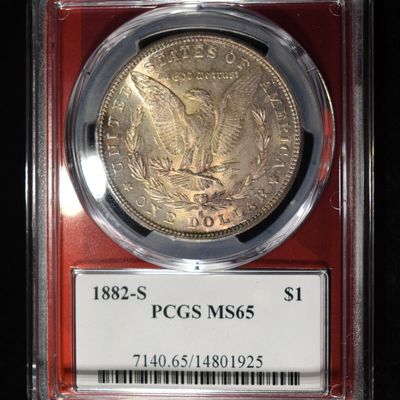 Sale Photo Thumbnail #6: 1882-S MORGAN DOLLAR PCGS MS65