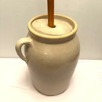 Vintage or Antique Stoneware Butter Churn
