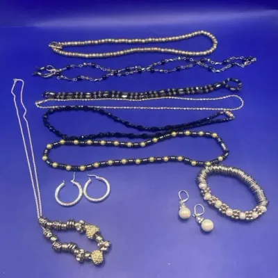 Black And Silver Toned Costume Jewelry