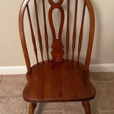 Oak Kitchen Chairs Set Of 8 With Seat Cushions