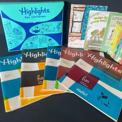 1978/1979 Highlights Periodical Magazines (Unmarked) And Collection Of Classic Children’s Books