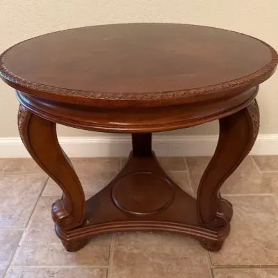 Round Wood End Table (#2)