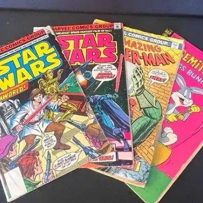 Marvel Comic Books: Star Wars Issues #6/#12, Amazing Spider-Man #142, Bug Bunny 1977