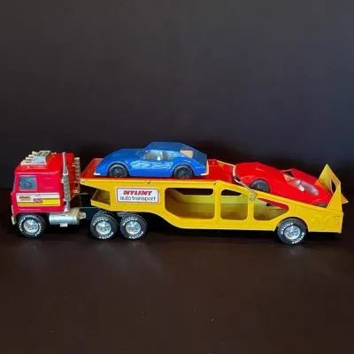 Vintage 1970s Nylint GMC Astro Car Transporter/Hauler Truck Toy