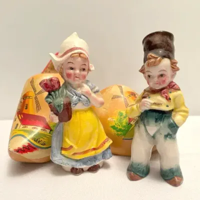Vintage Dutch SHOES and GIRL and  BOY SEE PHOTOS