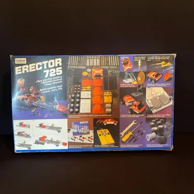 Vintage 1980s Gabriel Erector 725 Motorized Construction Set With Box