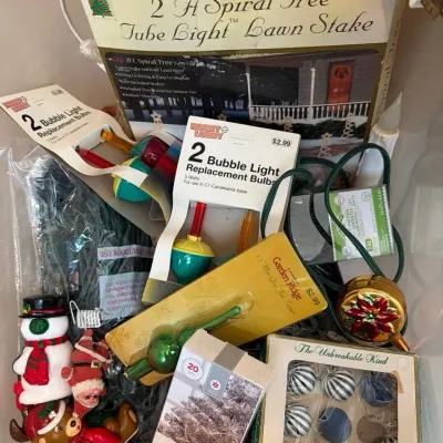 Christmas Mystery Light And Decor Lot