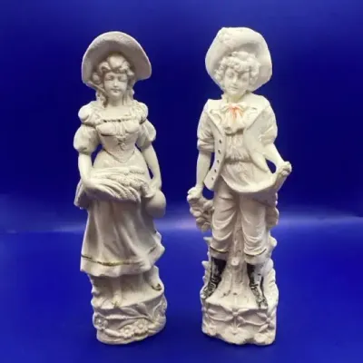 Antique German bisque porcelain produced by Carl Schneider's Porzellanfabrik (Gräfenthal), dating ba