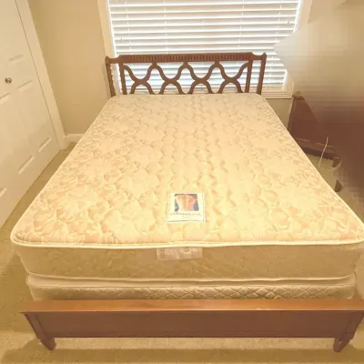 MCM Walnut Queen Bed Frame 