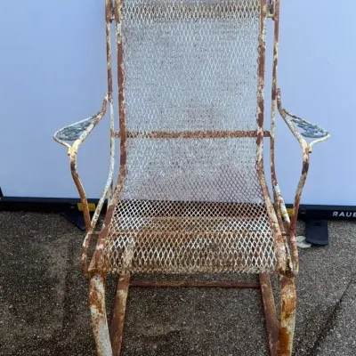 Patio Wrought Iron Motion Chairs  - Set Of 2 SEE PHOTOS