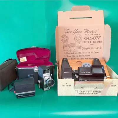 Kalart Editor Viewer, Bell And Howell Camera, Polaroid Sun600