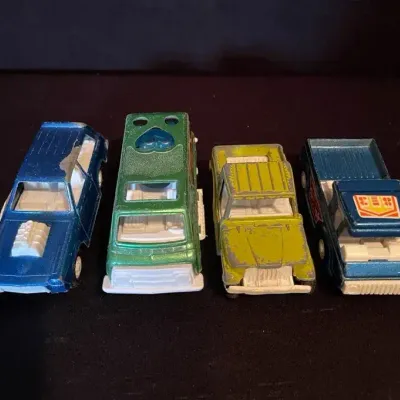1970s Tootsietoy Die-Cast Metal Vehicles Made in the USA, Lot Of 12