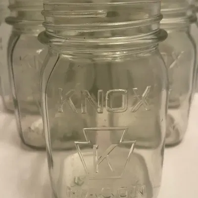 6 Knox Glass Bottle Company Vintage Jars