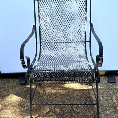 Vintage wrought-iron motion Patio Chairs-set Of 2 SEE PHOTOS